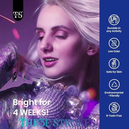 Image of THR3E STROKES 9D Glitter Cat Eye Gel Magnetic Shimmery Finish Nail Polish Art Manicure DIY at Home Soak Off UV Gel 7.5ML (CE3, 7.5ML)