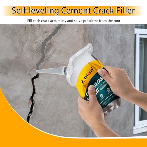 Concrete Crack Filler, Cement Crack Filler, Self Leveling Concrete Crack Repair Sealant–Quick-Drying, Waterproof, Durable Filler for Driveway, Sidewalk & Expansion Joint Repair-2 PCS - Image 3