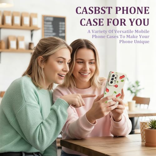 CASBST for Galaxy A53 5G Phone Case, Printed Silicone, Red Cherry - image 7