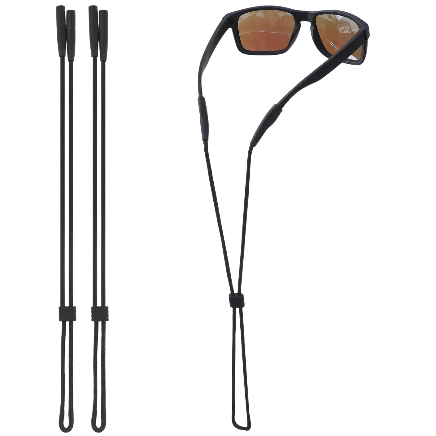 2 Pack Specs Holder Strap for Glasses, Black Cotton Eyeglass Straps, Adjustable Spectacle Holder Strap, Comfortable Specs Neckband, Durable Glasses Strap for Men and Women 2 Pack Specs Holder Strap for Glasses, Black Cotton Eyeglass Straps, Adjustable Spectacle Holder Strap, Comfortable Specs Neckband, Durable Glasses Strap for Men and Women