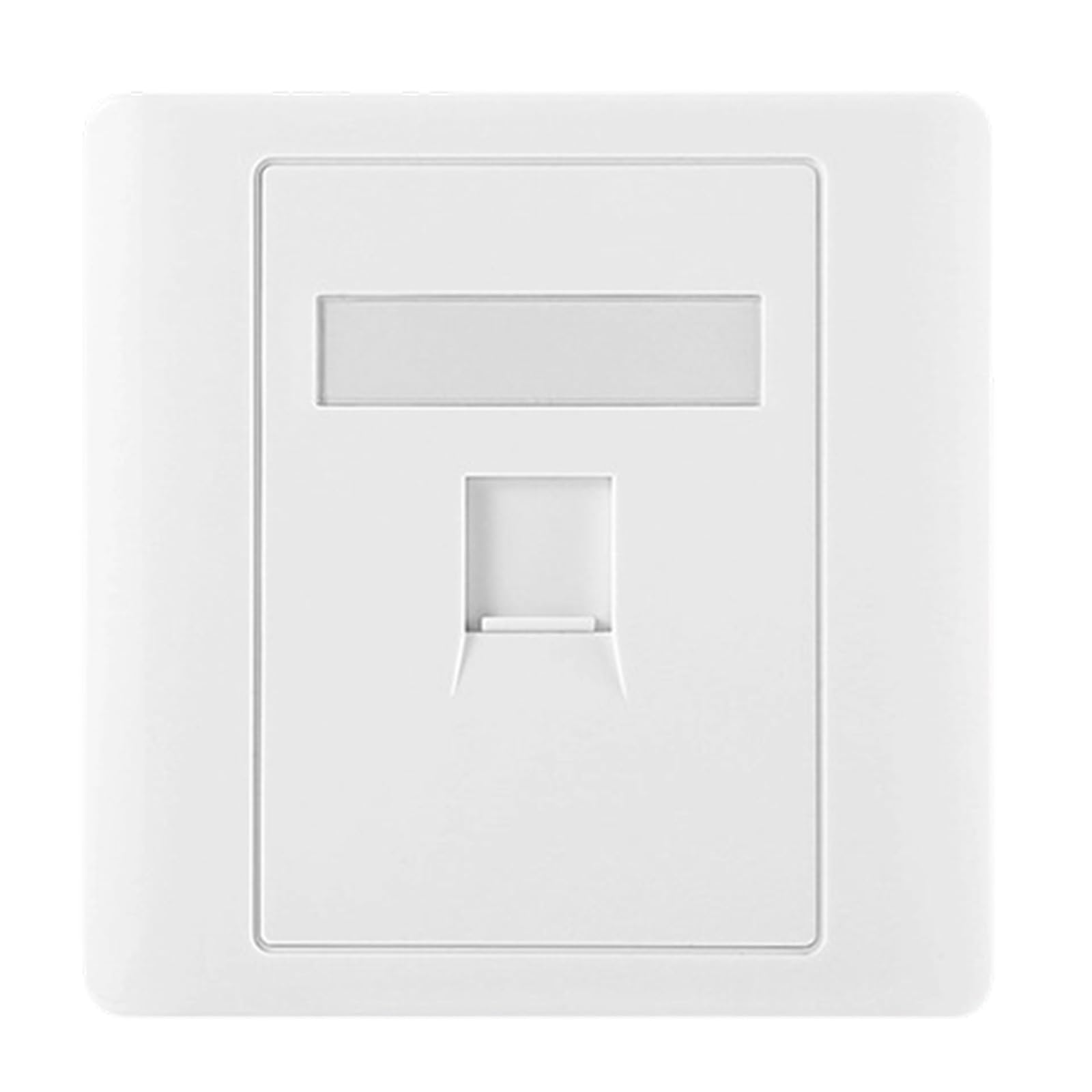 Modern Styles Internet Outlet Cover with Round Edges & Spacious Back Cavity Telephone & Internet Wall Plate for Neat Wire Ethernet Wall Plate