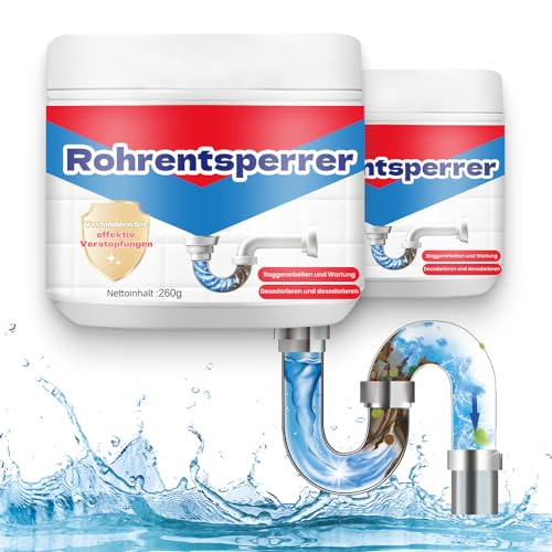 Rohrreiniger Extrem Stark Toilettenreiniger Abflussreiniger Schaum Sink Drain Cleaner Spülbecken Deodorant Entkalker Geeignet für Waschbecken Abwasserkanäle Toiletten Badezimmer (2PCS)