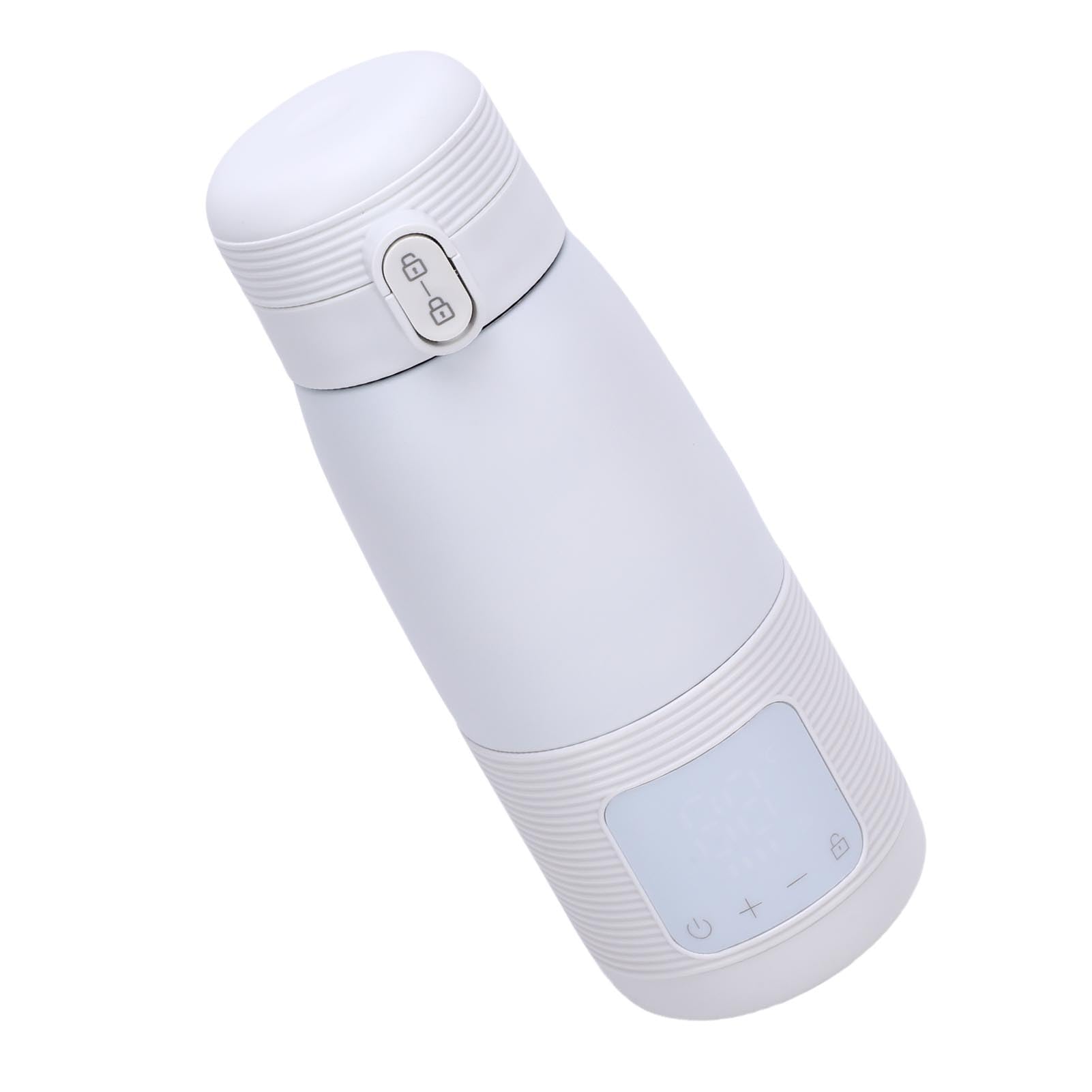 Jiawu Scaldalatte Portatile Ricaricabile Scaldabiberon da Viaggio a Riscaldamento Rapido per Viaggi in Auto, Materiale in Acciaio Inossidabile (350 ml 4400 mAh)