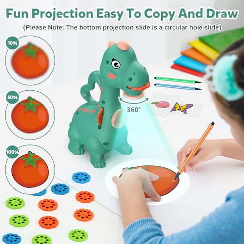 Ketiee DRAWING BOARD Dinosaur Drawing Projector Toys For Ages 5-7 Tracing And Drawing Projector For Kids With Two Projector Heads, Smart Art Sketcher Projector thumb #3