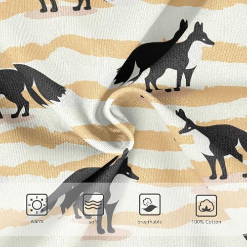 Cotton Little Boys Briefs Soft Black Foxes Toddler Underwear3