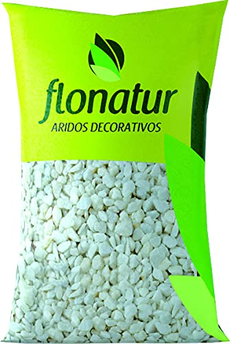 Piedra marmolina Blanca 8/12, Cubo 10kg, Piedra Decorativa para jardín, macetas, terrarios, acuarios, Varios formatos.