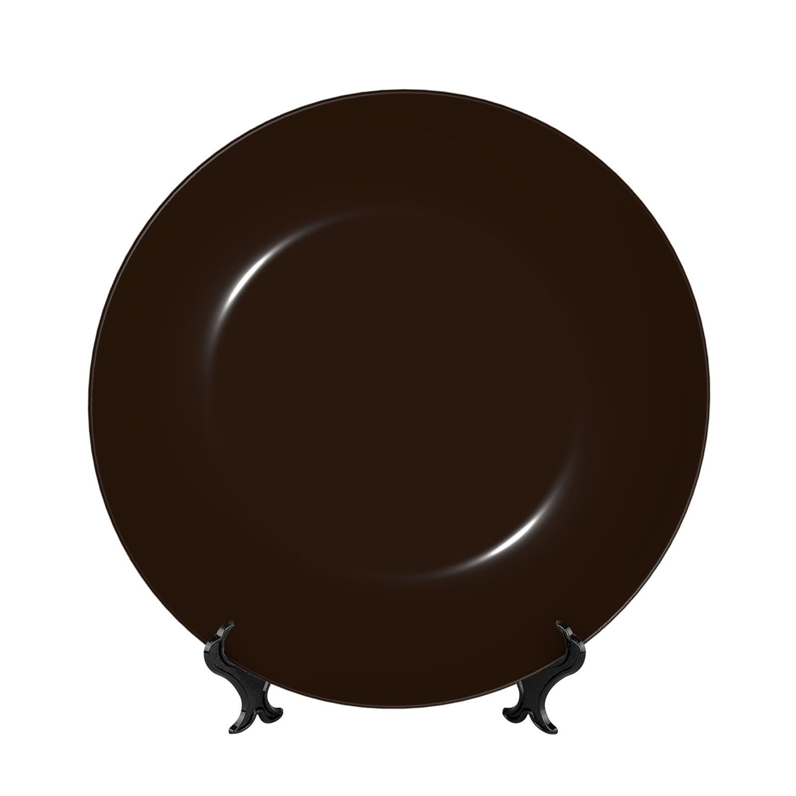 SXZVVBN Chocolate Bone China Decorative Plate Art with Stand Removable Adhesive Hanging for Home Office 10in（25cm）
