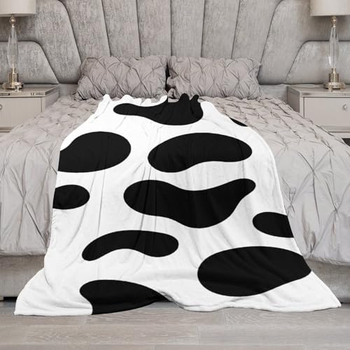 Couverture imprimée vache super douce et légère pour salon