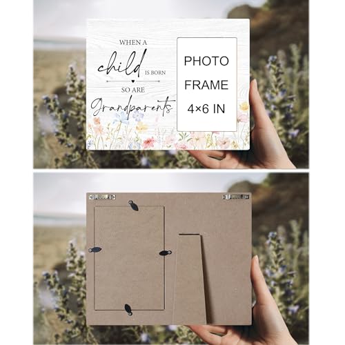 New-Grandparents-Picture-Frame-Grandparents-Gifts-Grandparents-Baby-Announcement-Frame-When-a-Child-Is-Born-so-Are-Grandparents-Wooden-Picture-Frame-for-Tabletop-or-Wall-Hanging-4×6 New Grandparents Picture Frame Grandparents Gifts Grandparents Baby Announcement Frame When a Child Is Born so Are Grandparents Wooden Picture Frame for Tabletop or Wall Hanging 4×6