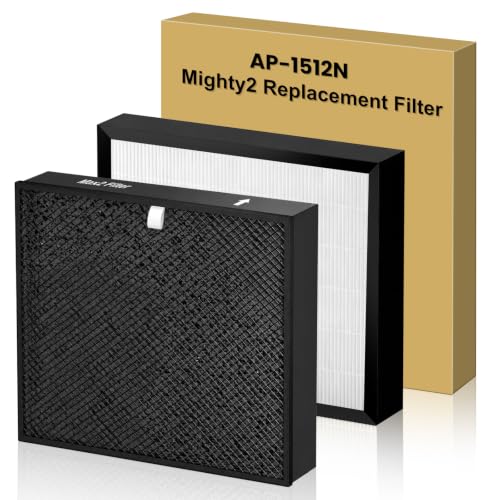 Image of Airmega Mighty2 Replacement Filter for Coway Airmega Mighty2 Air Purifier | AP-1512N (White /Beige),Max2 2-in-1HEPA and Activated Carbon Filter, AP-1512N-FP Fresh Starter,2 Pack
