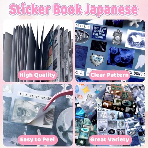 Image of 990Pcs Cute Scrapbook Stickers Travel Y2k Japanese Sticker Book for Adult Kawaii Korean Stickers for Journaling Laser Aesthetic Sticker Glitter Toploader Decor for DIY Card Art Crafts 30 Page Glimmers