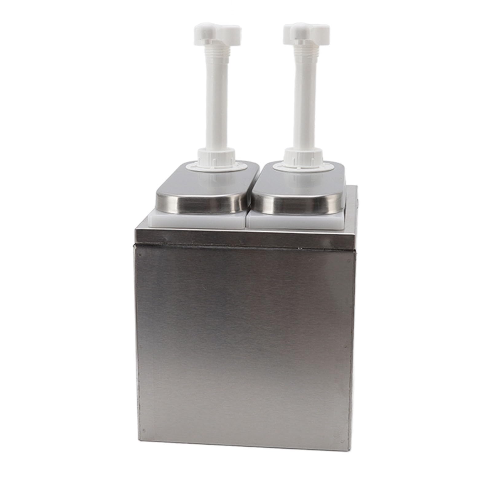 Dispenser per Salse Stazione di Pompaggio per Condimenti in Plastica e Acciaio Inossidabile Dispenser per Salse Pompa per Salse da Dispenser per Pompe per Sciroppi per(Doppia Pompa da 1 litro)