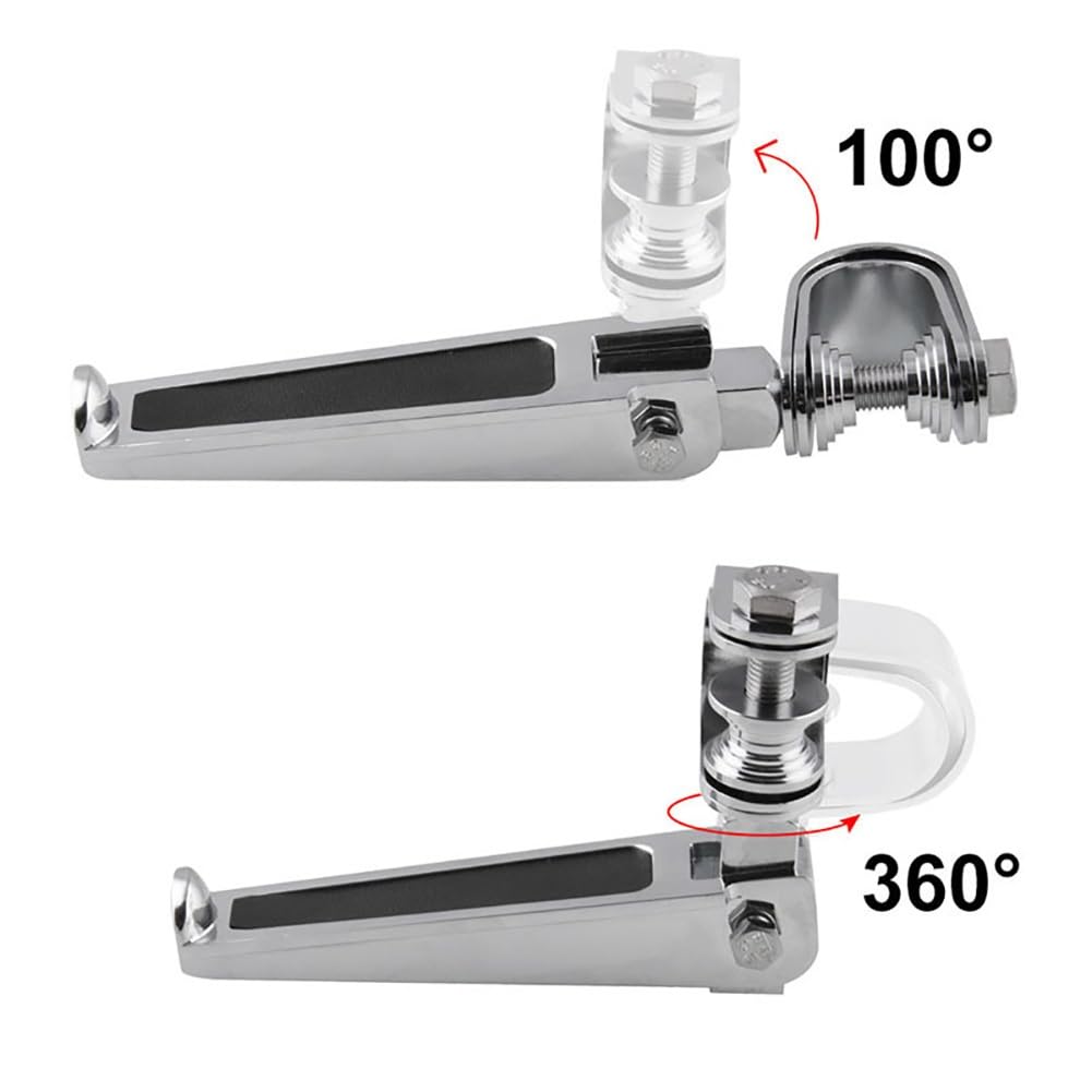 Estriberas Pedales 2 Piezas De Estriberas Delanteras Traseras para Motocicleta Protector De Motor Plegable Barra Parachoques Reposapiés Kit Pedal Motocicleta Reposapiés