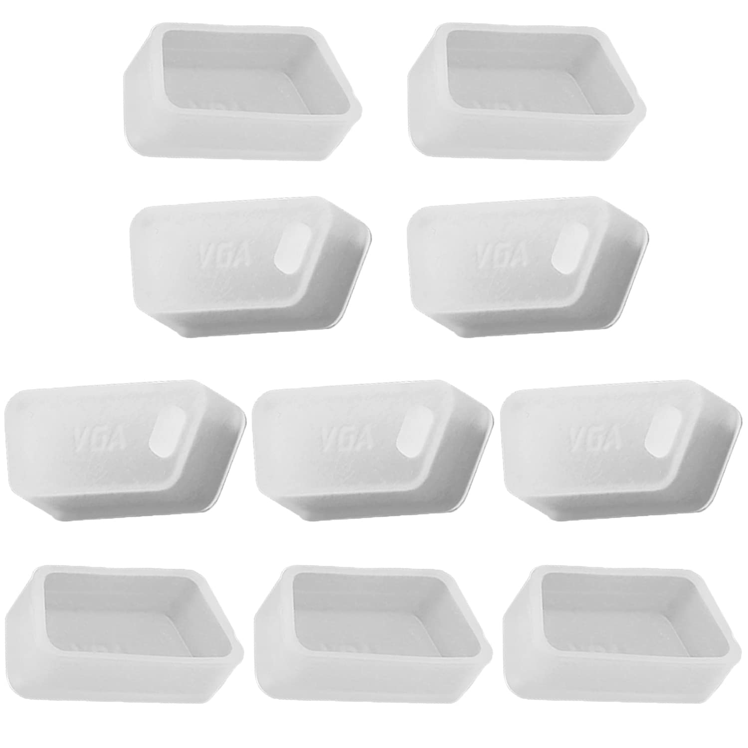 Fielect 10Pcs VGA Port Silicone Anti Dust Plug Cover Cap Stopper VGA Protectors Cap Port Anti Dust Cap Cover Clear