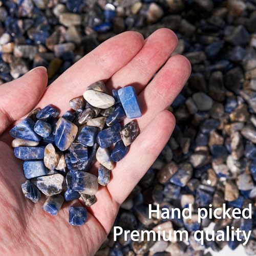 Image of Sodalite Crystal Chips Bulk 1lb, 600+ Pieces, 8-15mm Natural Stones