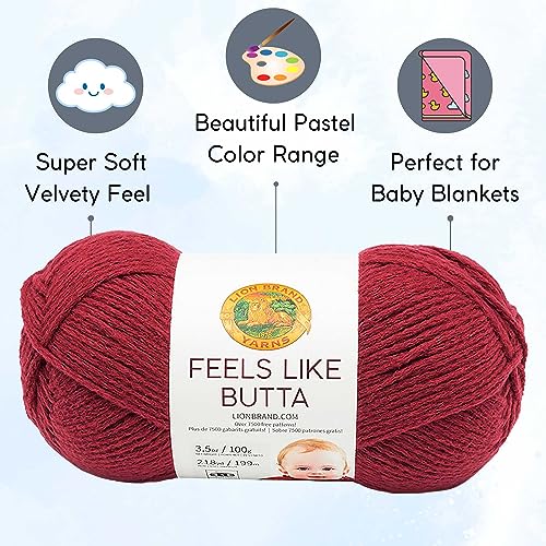 Image of Lion Brand Yarn Feels Like Butta 215-138 Cranberry