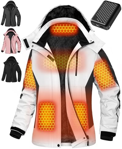 Wulcea Graphene Heated Jacket For Women 12V 18400mAh Fast Charge ...