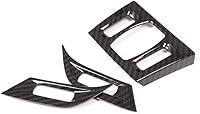 Vista 4 de YIWANG 3 piezas de fibra de carbono estilo para BMW X1 F48 2016 – 2019 ABS plástico Dashboard Air Vent Outlet marco recortes para BMW X2 F47 2018