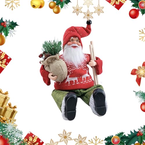 CutitiUU Santa Claus Figur, Sitzende Weihnachtsmann-Figuren, 14 Zoll...