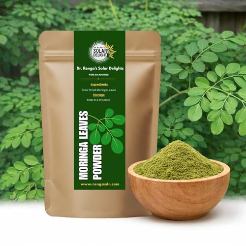 Image of DR. RENGA'S SOLAR DELIGHTS Moringa Leaves Powder 100g - 100% Natural Solar-Dried & Edible Grade, Pure Drumstick Leaf Powder for Vitality, Hair Growth & Radiant Skin