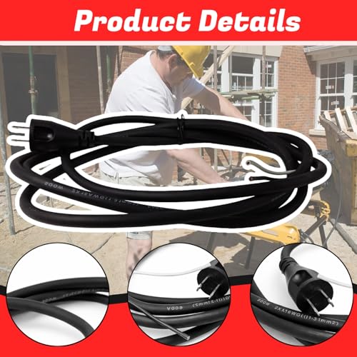 Image of 33007898 2 Wire 16 Gauge Power Cord Replacement, 10ft for dewelt DW704 DW705 DW708 DW718 DW849 DW360 DW384 DWP849X