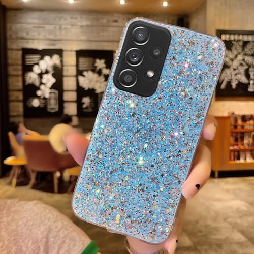 Coque feuille d'or Samsung Galaxy A13 5G silicone paillettes chic