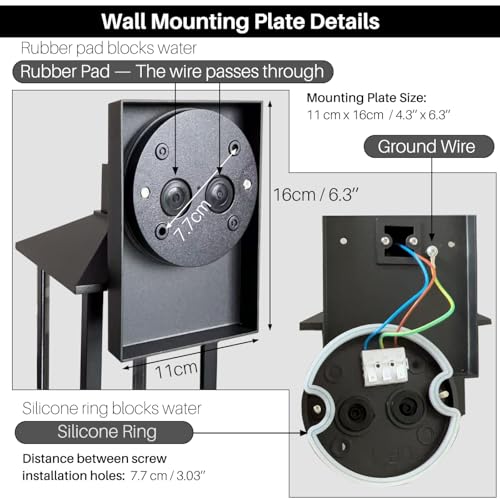 Applique murale extérieur noire E27 EBION en aluminium moderne IP44 - 4