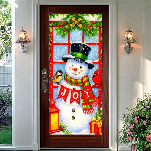 HOMETITUTE film decorativo de ventana muñeco de nieve miniatura 6