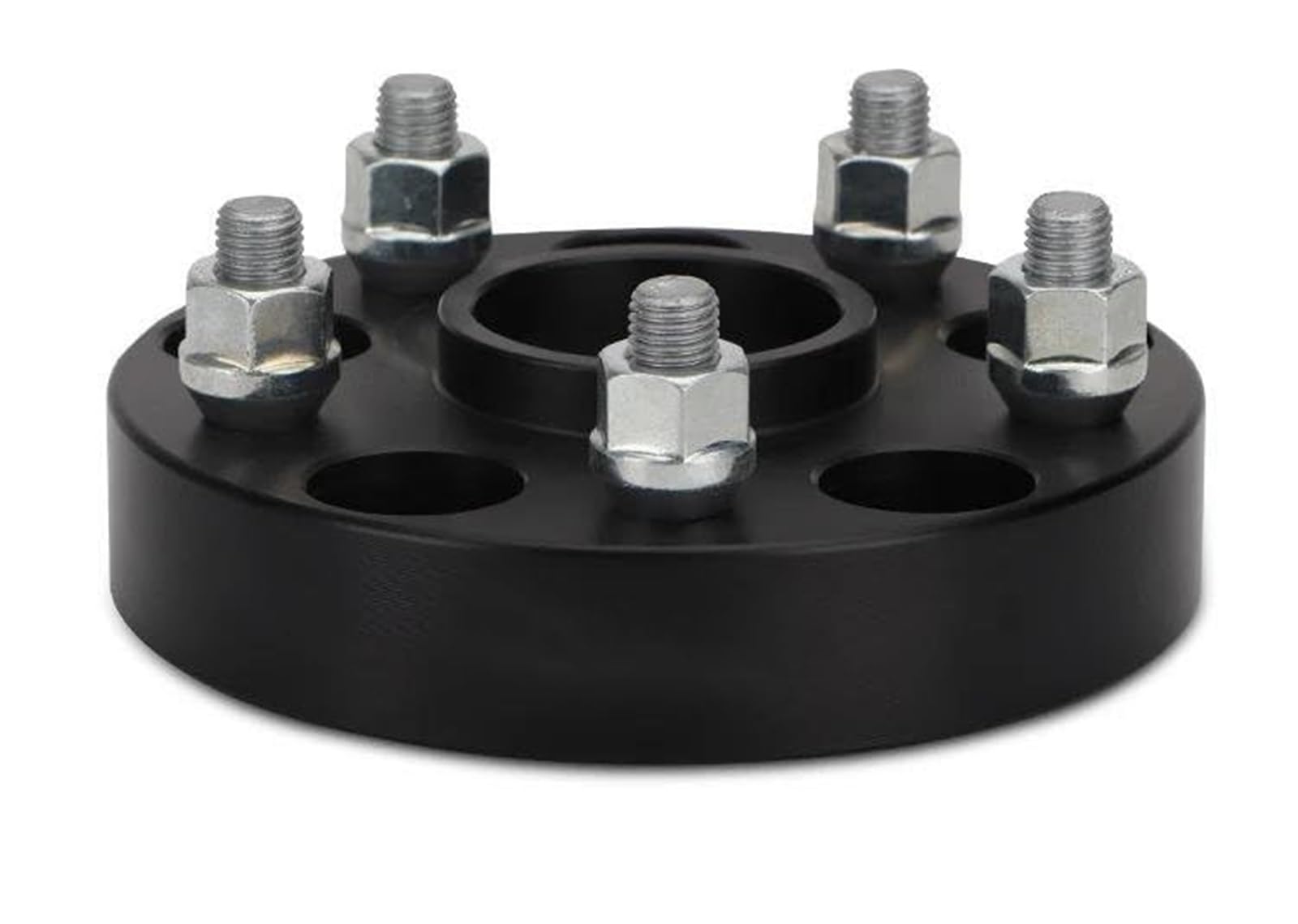 Dystanse 2 sztuki Pcd 5x114.3 Cb 66.5, do Cb=54.1mm 20/25/30/35/40mm Aluminiowy adapter dystansowy kół Lug Fit Ffor Universal Car Shims Plate Dystans do kół(BLACK 45mm CB 66.5)