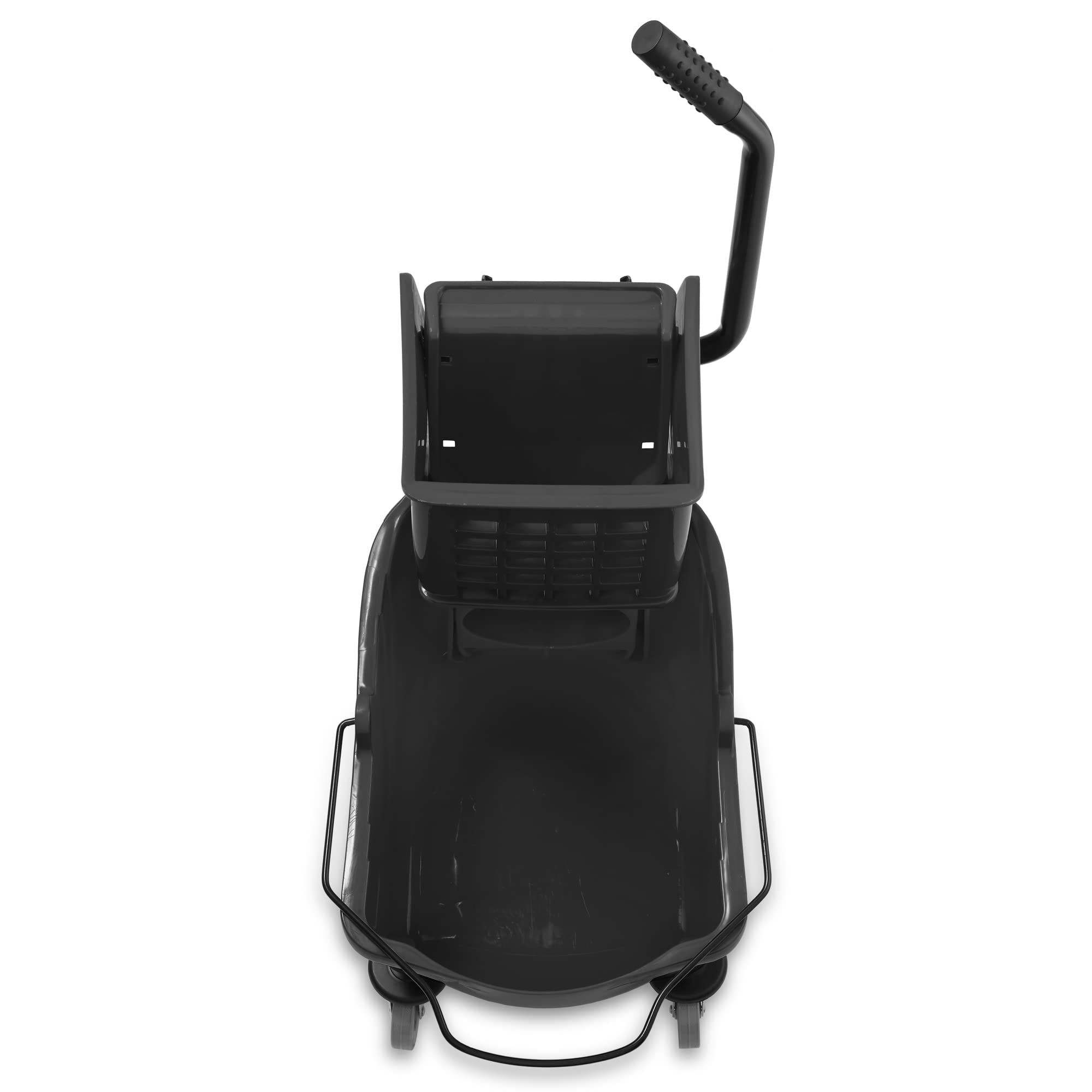 Dryser Cubo de fregona comercial con escurridor de prensa lateral, 26 cuartos de galón, negro
