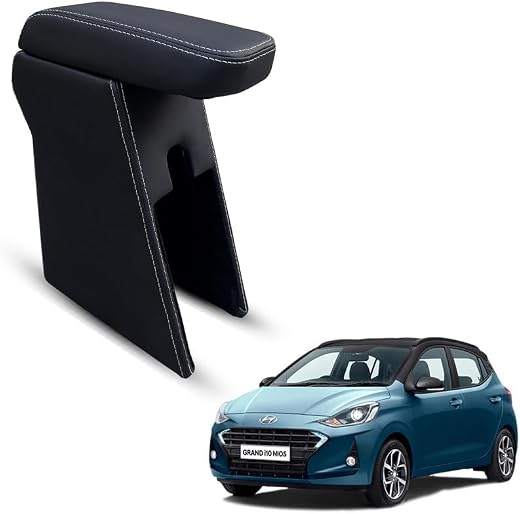 Carigiri Premium Finish Car Armrest with Storage Box And High Density Moulded Foam For Hyundai I10 Grand Nios (Models-201...