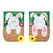 Gifted Living Easter Bunny Basket Coming and Going Two Sided Applique Garden Flag