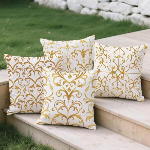 Housse coussin 80x80cm imperméable en lin texturé de style bohème chic