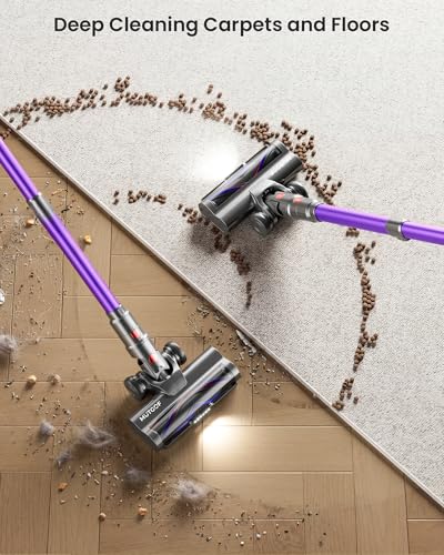 Image of Cordless Vacuum Cleaner 55KPa 650W Max 70 Mins Vacuum Cleaner for Home, Wall mount Charging Dock, Self-standing Vacuum Cleaner with Scented Tablet, Anti-tangle Stick Vacuum for Pet Hair /Carpets /Floors