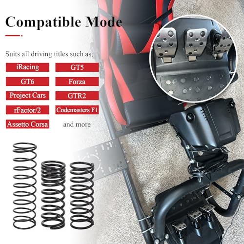 Image of Pedal Return Spring Kit for Logitech G25 G27 G29 G920 G923 Racing Pedals | Shifter Mod Spring Kit w /Brake Pedal Spring, Throttle Pedal Spring, Clutch Pedal Spring, Upgrade Wheel Mod Spring Accessory