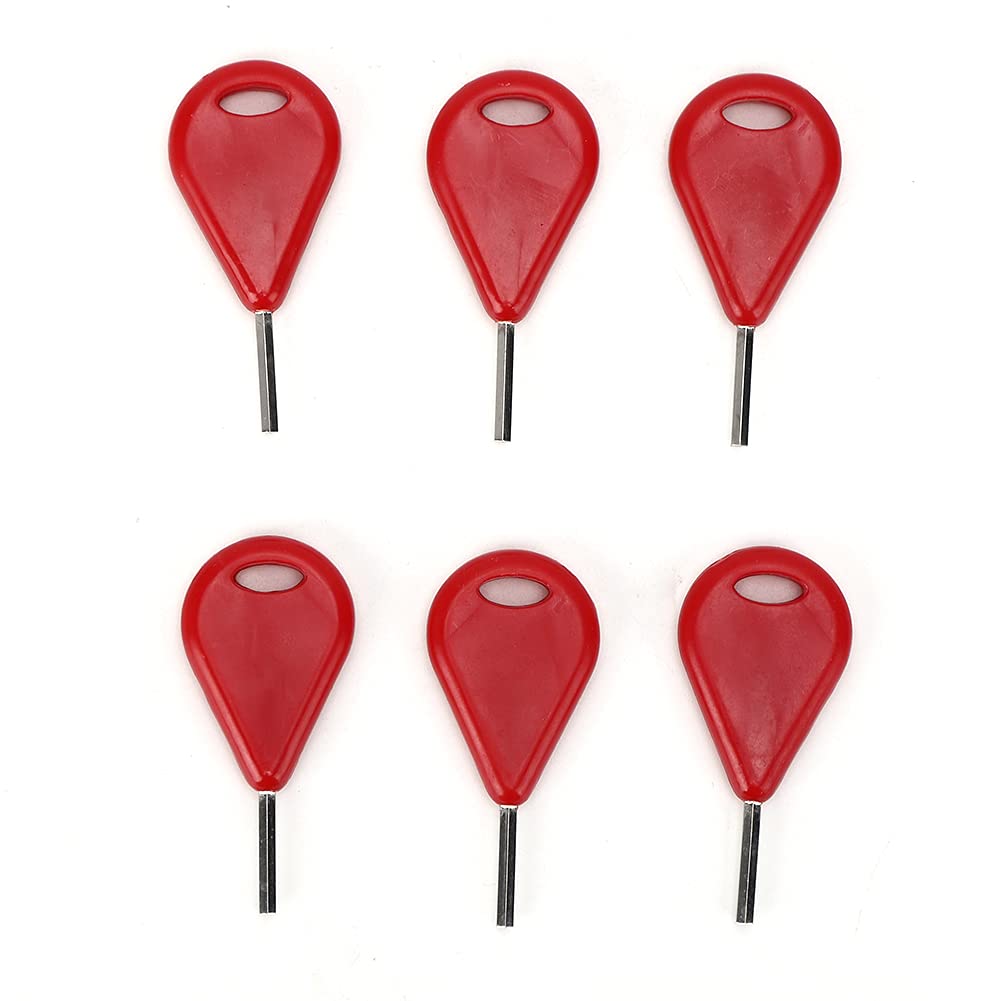 cardyven 6 Pcs Surf Fin Key, Surfboard Fin Hex Key Surf Fin Key Universal Hexagon Surfboard Fin Key Replacement Surfboard Accessories Surfing Equipment for Surfing Board Accessory (Red)