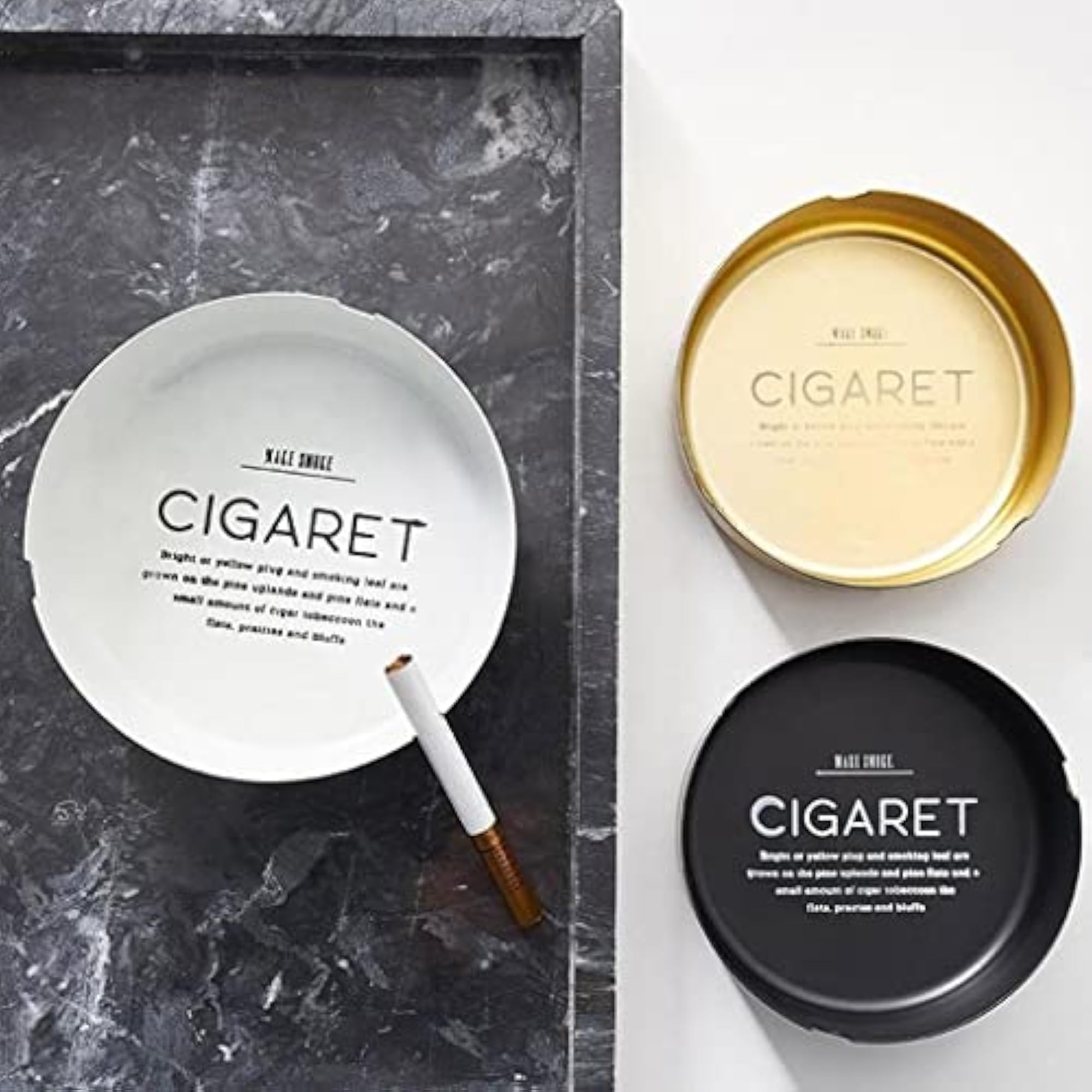 Nordic Desktop Iron Ashtray for Home Decor