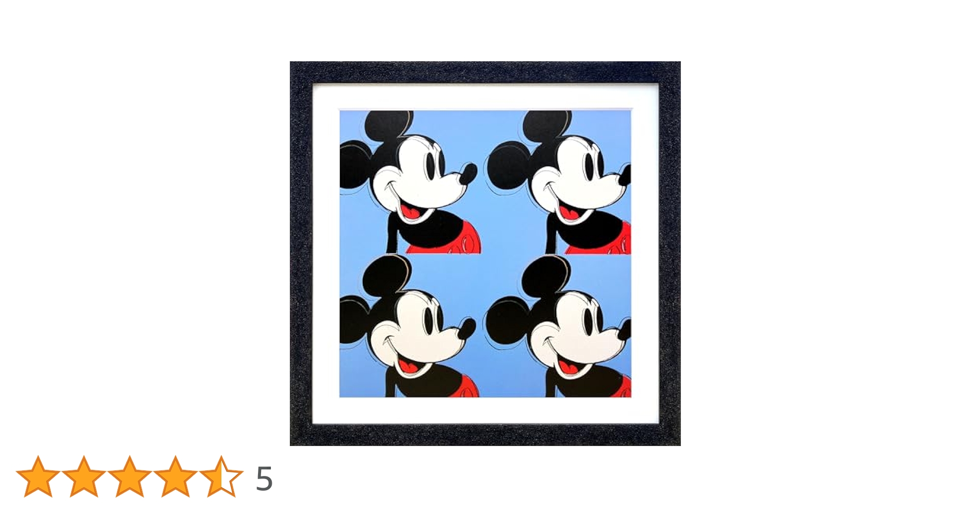 アンディ・ウォーホル　ミッキーマウス　絵画　アートポスター アンディ ウォーホル「ミッキーマウス フォー」展示用フック付