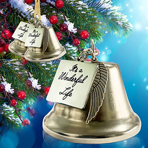 Christmas Decorations Christmas Ornaments Its A Wonderful Life Bell Christmas Gifts Angel Wings Bells Ornaments Christmas Tree Decorations With Gold Ribbon Perfect Annual Christmas Decor Red Gifts Box #TOP15