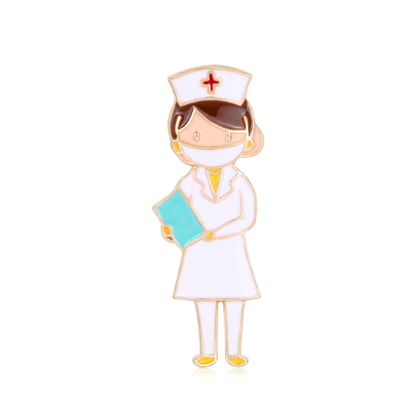 Spilla bella ragazza medico ospedale stetoscopio distintivo distintivo spilla spilla gioielli accessori spille 3