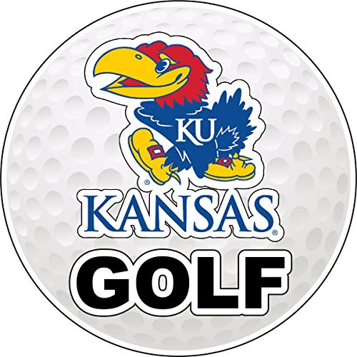 Kansas Jayhawks 4-Inch Round Golf Ball Magnet Officially Licensed Collegiate Product