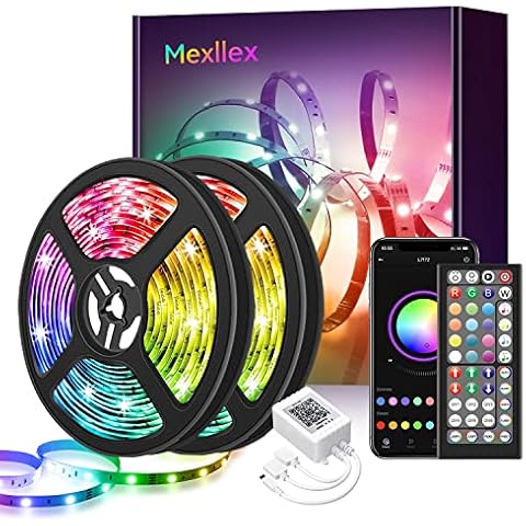 Mexllex Tiras LED Bluetooth RGB de 30m Cover