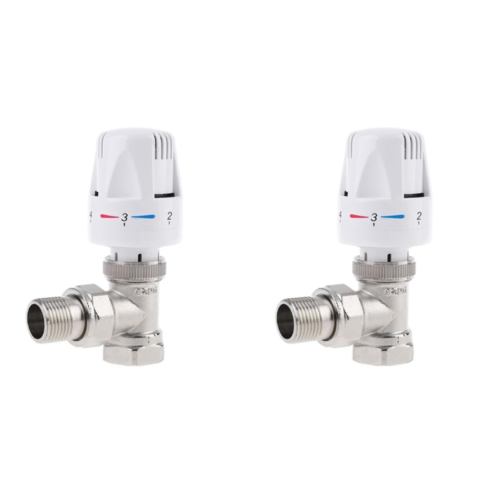 Jnchdghwa As Shown 2X Thermostatic Radiator Valve Floor Heating Temperature Control Thermostat Valve Dn20
