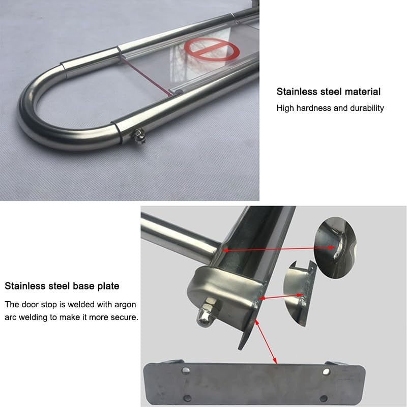 1-Way Entrance Swing Gate, Retractable Import Export Barriers Guard, Passage Automatic Closing Safety Door for Channel Shopping Malls(Silver+Yellow)