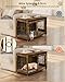 EUGAD Hundekäfig Möbel 100cm Hundebox Zuhause mit 2 Tür 5 Rädern, Hundekäfig für Zuhause Kleine/Mittlere/Große Hunde bis zu 60kg,Hundebox Holz Dekorative Hundeschrank Vintagebraun 100x56x58cm