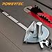 POWERTEC Universal Table Saw Miter Gauge and Aluminum Miter Bar, 27 Angle Stops Miter Gauge, Works w/Table Saws, Band Saw, Router Table (71142)