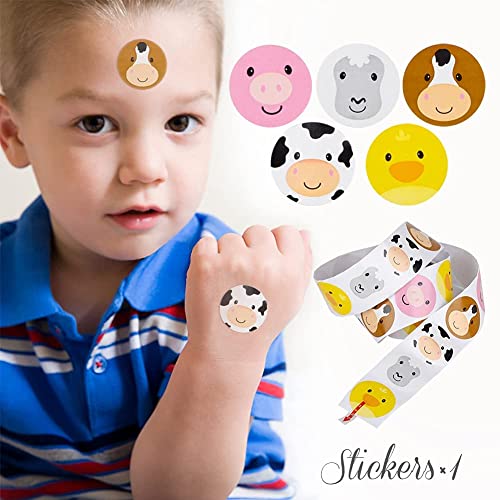 foci cozi 61 PCS Bauernhof Tier Party Gefälligkeiten Set, Scheune Party Kuh Bauernhof Schweine Halskette Armband Brosche… – Bild 5