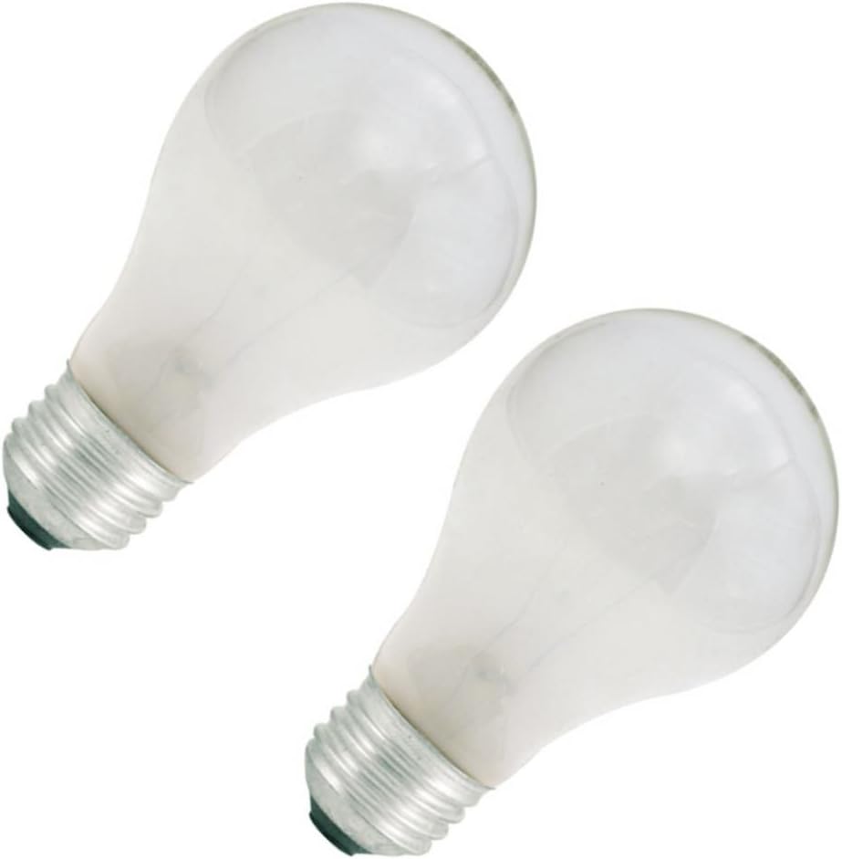 Bulbrite 25A 25-Watt 130-Volt Long Life Standard Incandescent A19 2-Pack, Frost