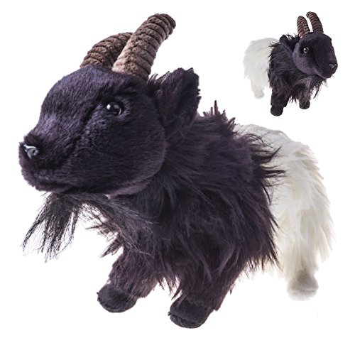 Preisvergleich Produktbild TopSpirit® Walliser Ziege Plüschtier Kuscheltier Stofftier schwarz / weiss 23 cm