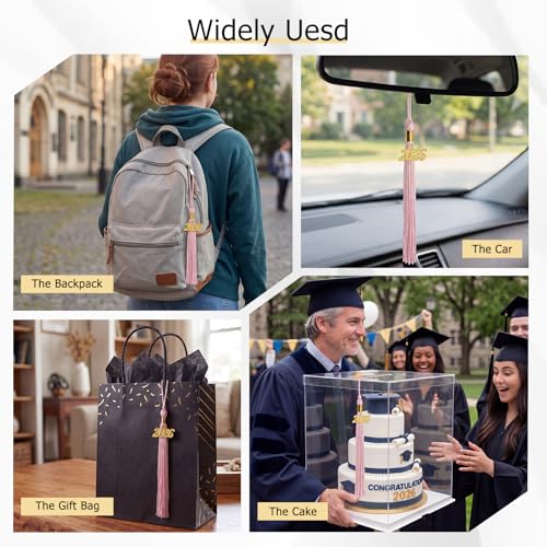 Image of GraduationMall Single&Multiple Color Graduation Tassel with 2026 Year Charm 9 inch